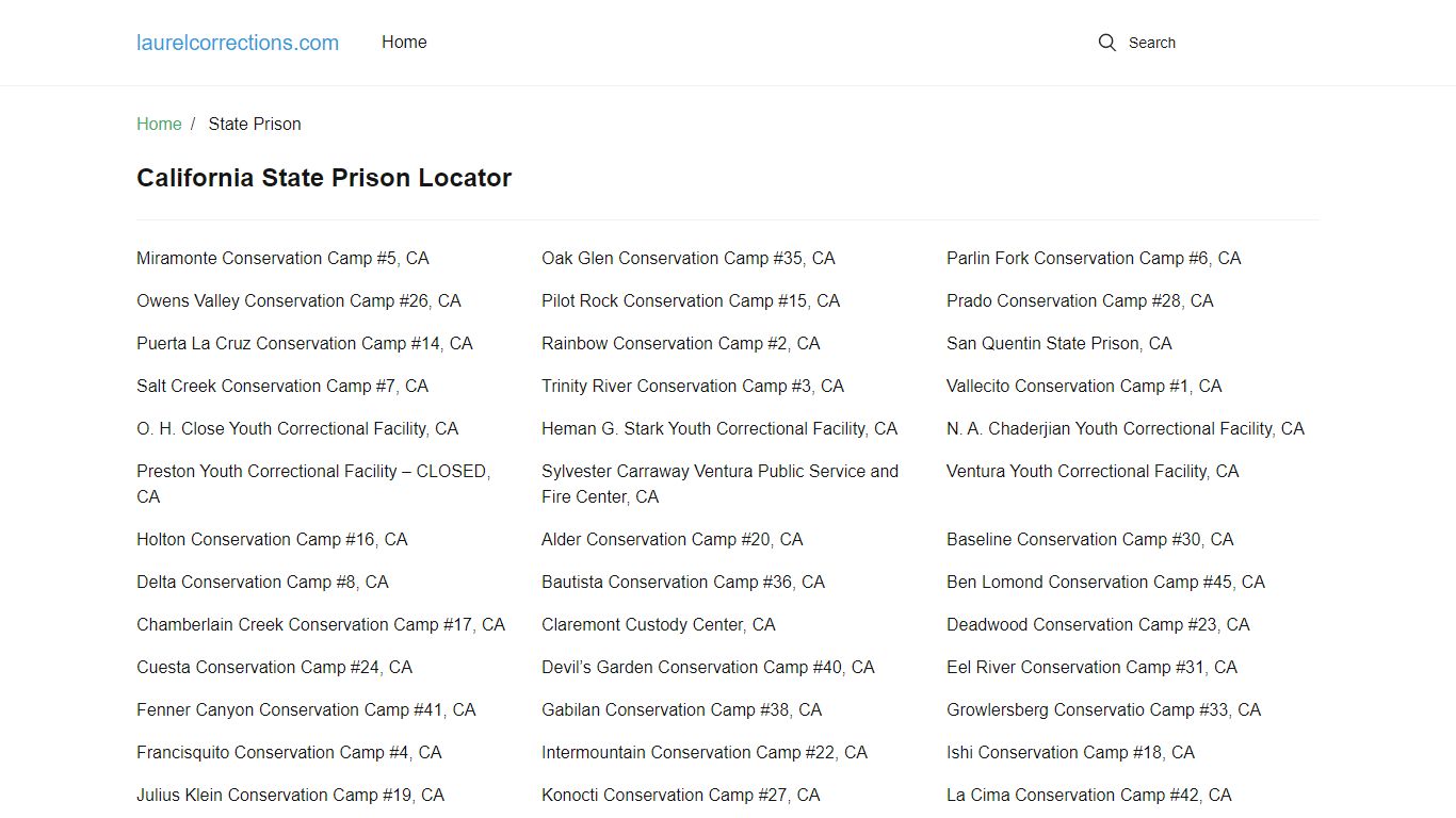 California State Prison Inmate Search | Free Inmate Lookup - Laurel County