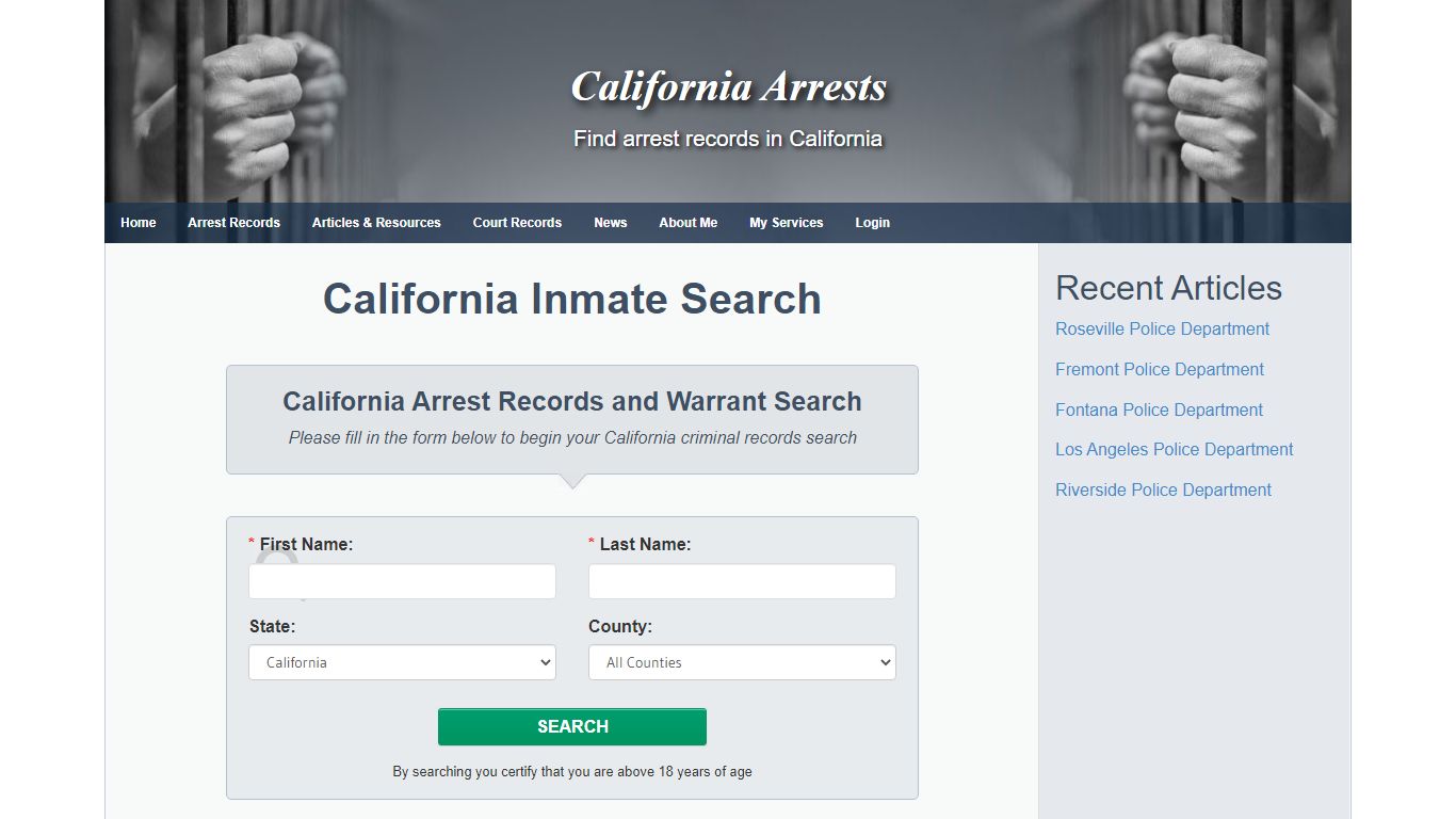 California Inmate Search - California Arrests